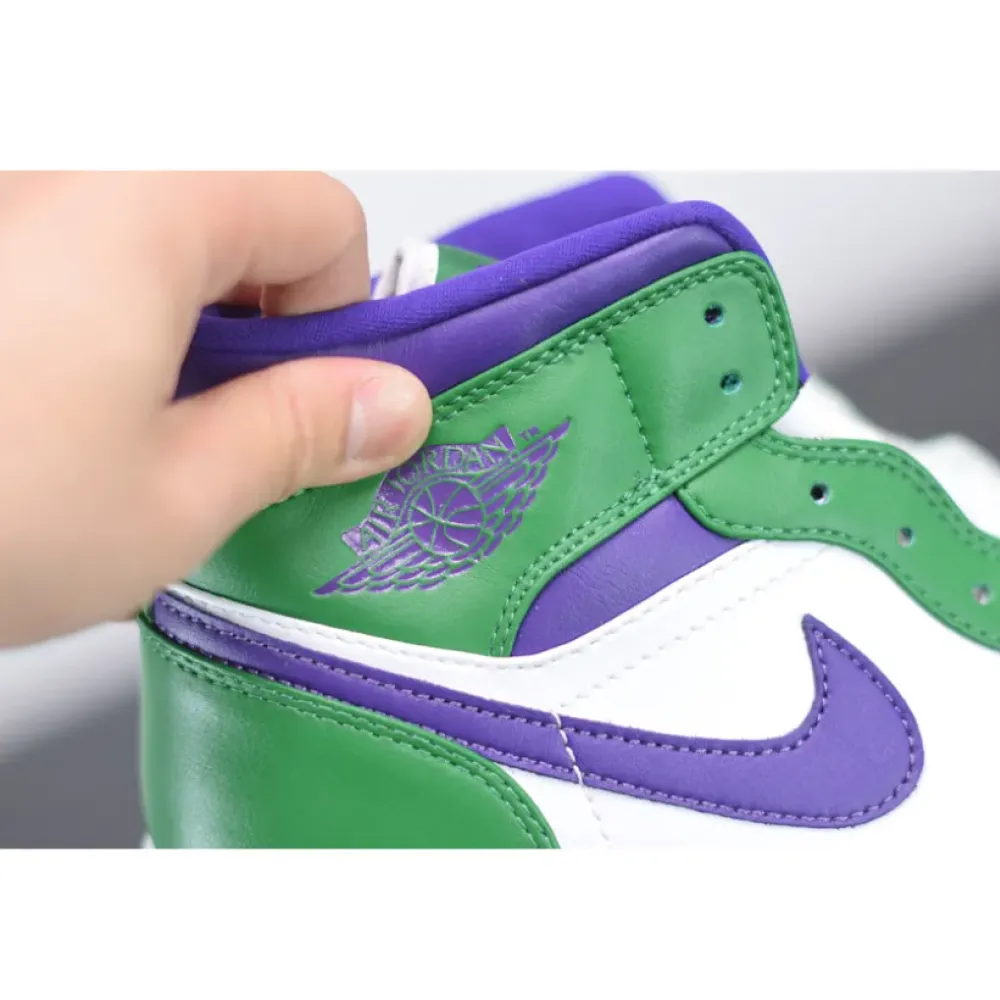 Air Jordan 1 Mid “Incredible Hulk” Aloe Verde/Court Purple-White  554724-300