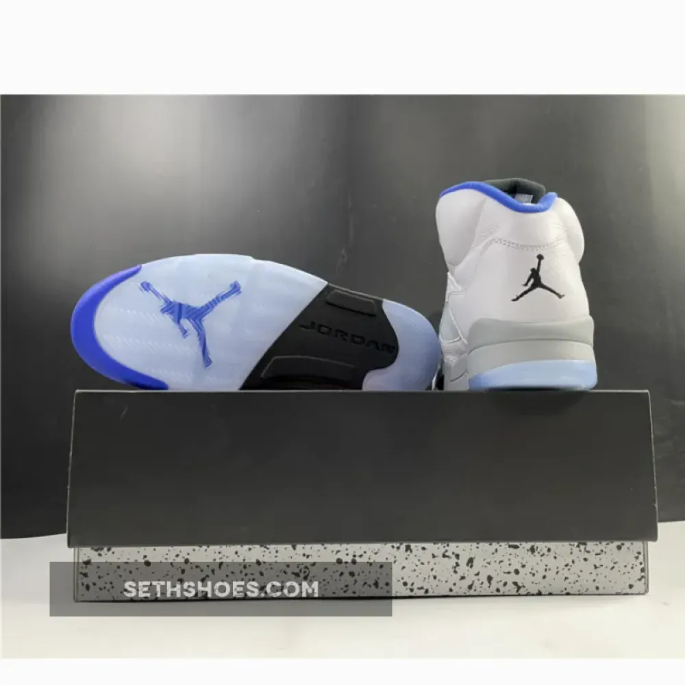 Air Jordan 5 Retro White/Stealth-Black-Hyper Royal  DD0587-140