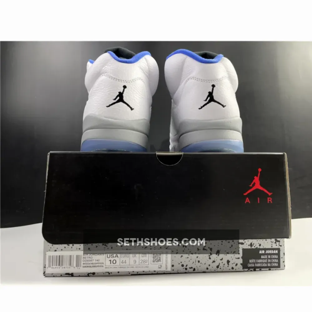 Air Jordan 5 Retro White/Stealth-Black-Hyper Royal  DD0587-140