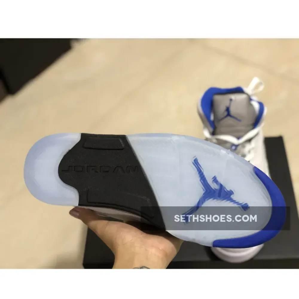 Air Jordan 5 Retro White/Stealth-Black-Hyper Royal  DD0587-140