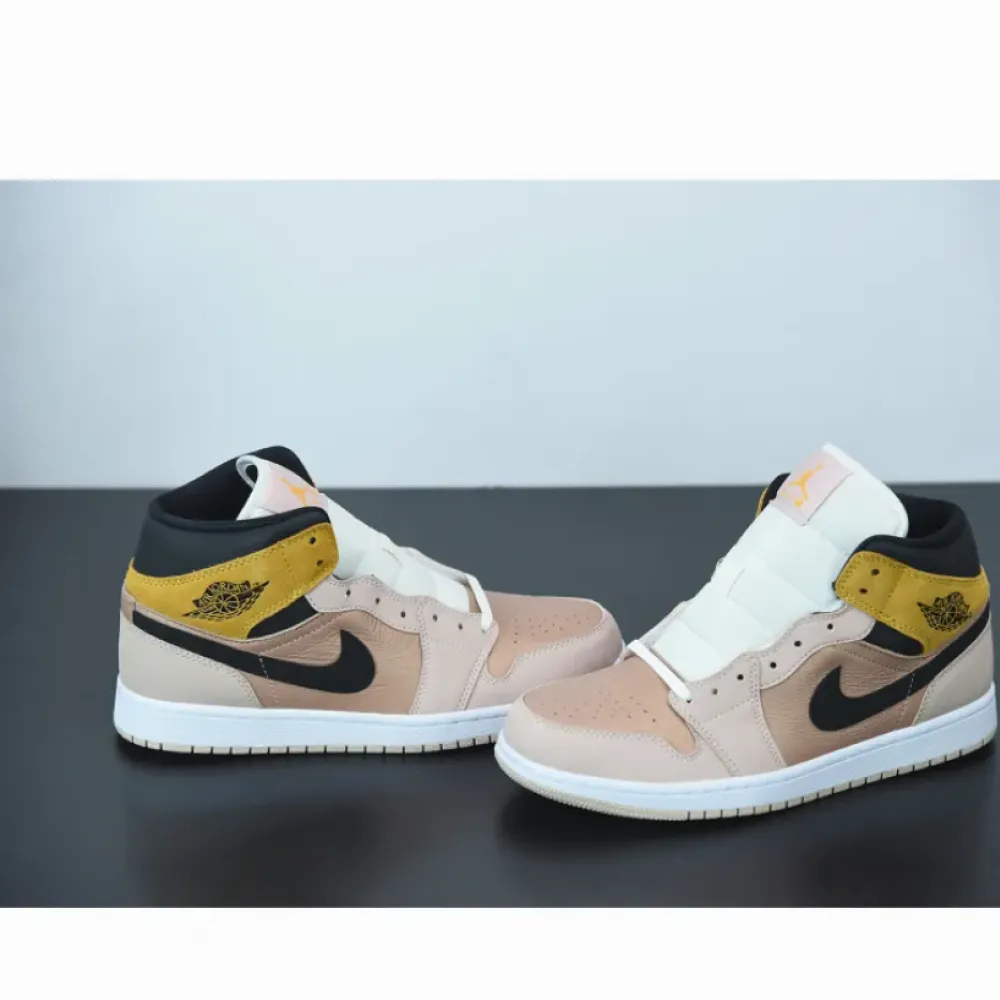 Air Jordan 1 Mid Particle Beige/Black-Metallic Red Bronze  DD2224-200
