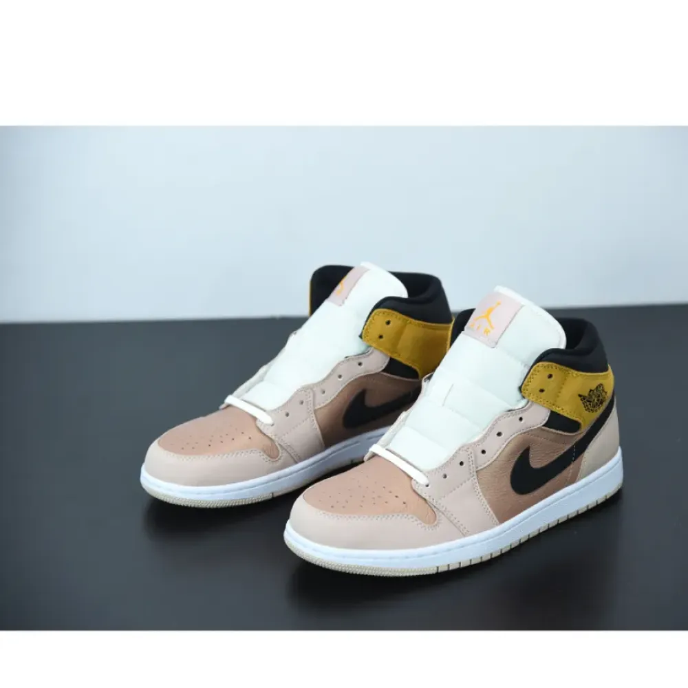Air Jordan 1 Mid Particle Beige/Black-Metallic Red Bronze  DD2224-200