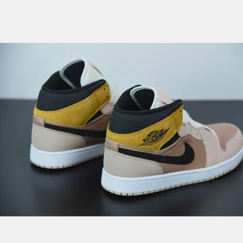 Air Jordan 1 Mid Particle Beige/Black-Metallic Red Bronze  DD2224-200