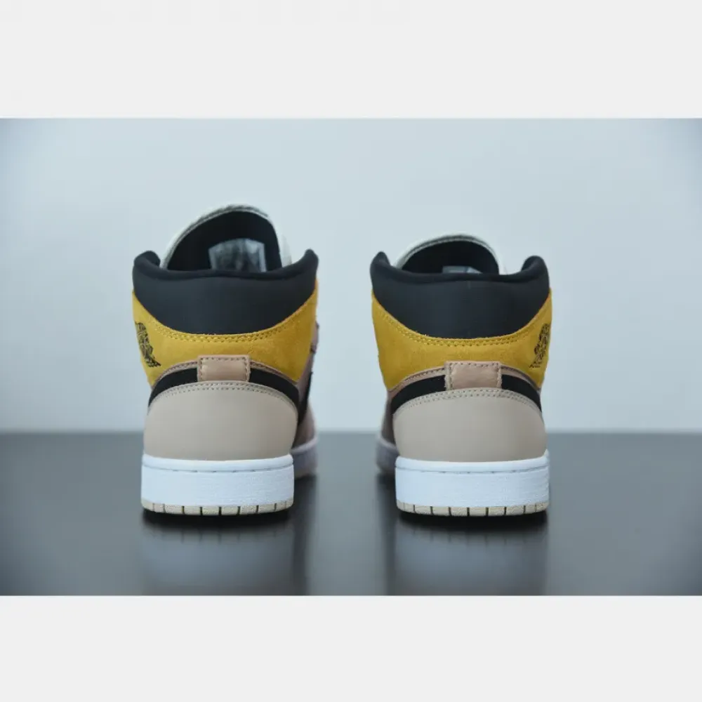 Air Jordan 1 Mid Particle Beige/Black-Metallic Red Bronze  DD2224-200