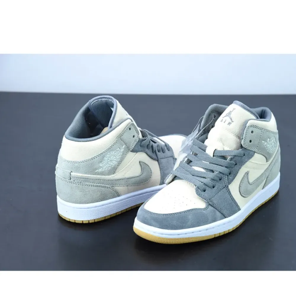 Air Jordan 1 Mid Coconut Milk/Particle Grey/White  DN4281-100