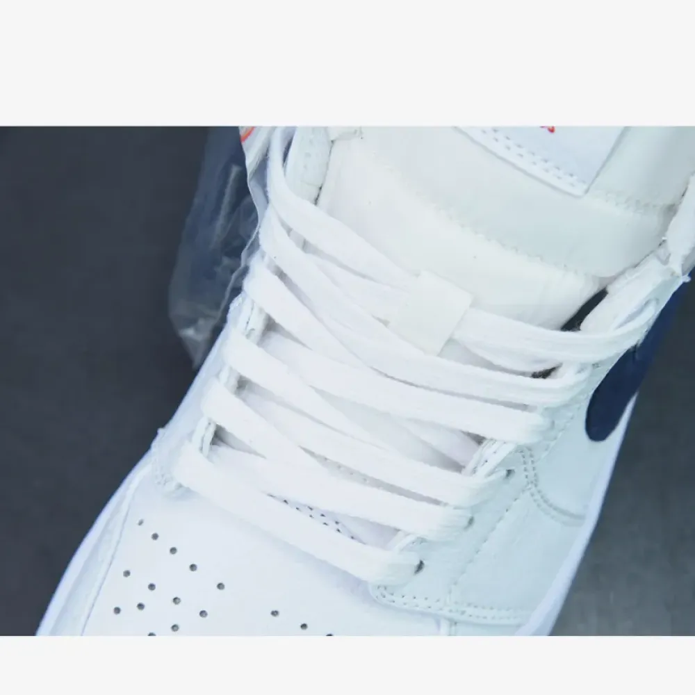 Air Jordan 1 Mid Paris White/Grey-Navy-Red  DR8038-100