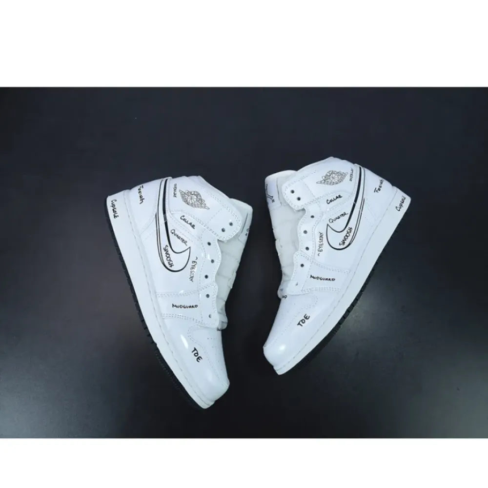 Air Jordan 1 Mid ‘Schematic’ White/Black  DQ1864-100