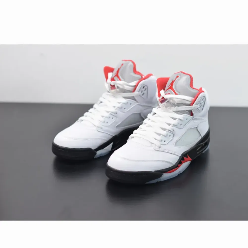 Air Jordan 5 Fire Red 3M Silver Tongue  DA1911-102