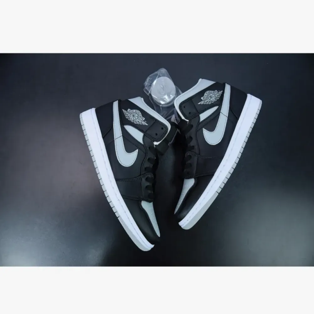 Air Jordan 1 Mid OG ’Shadow’ Black Grey  BQ6472-007