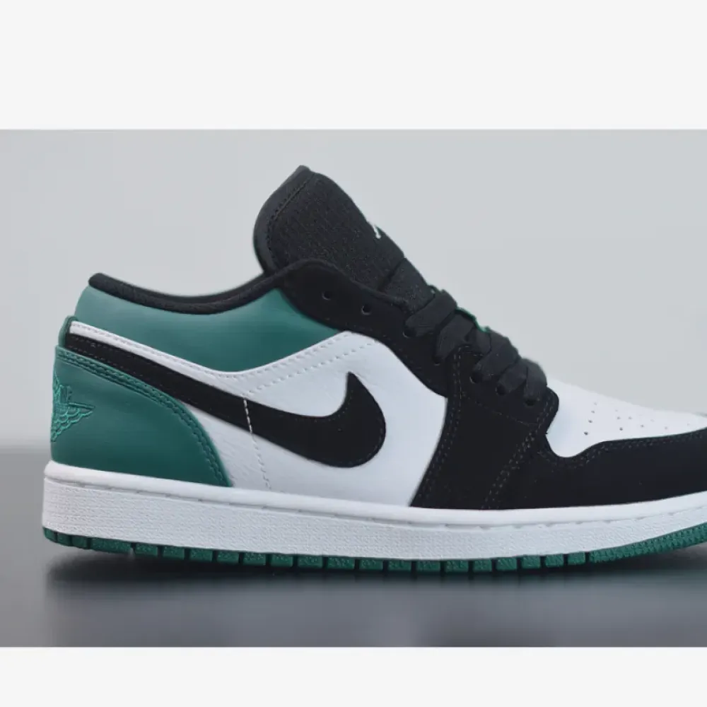 Air Jordan 1 Low White/Black-Mystic Green  553558-113