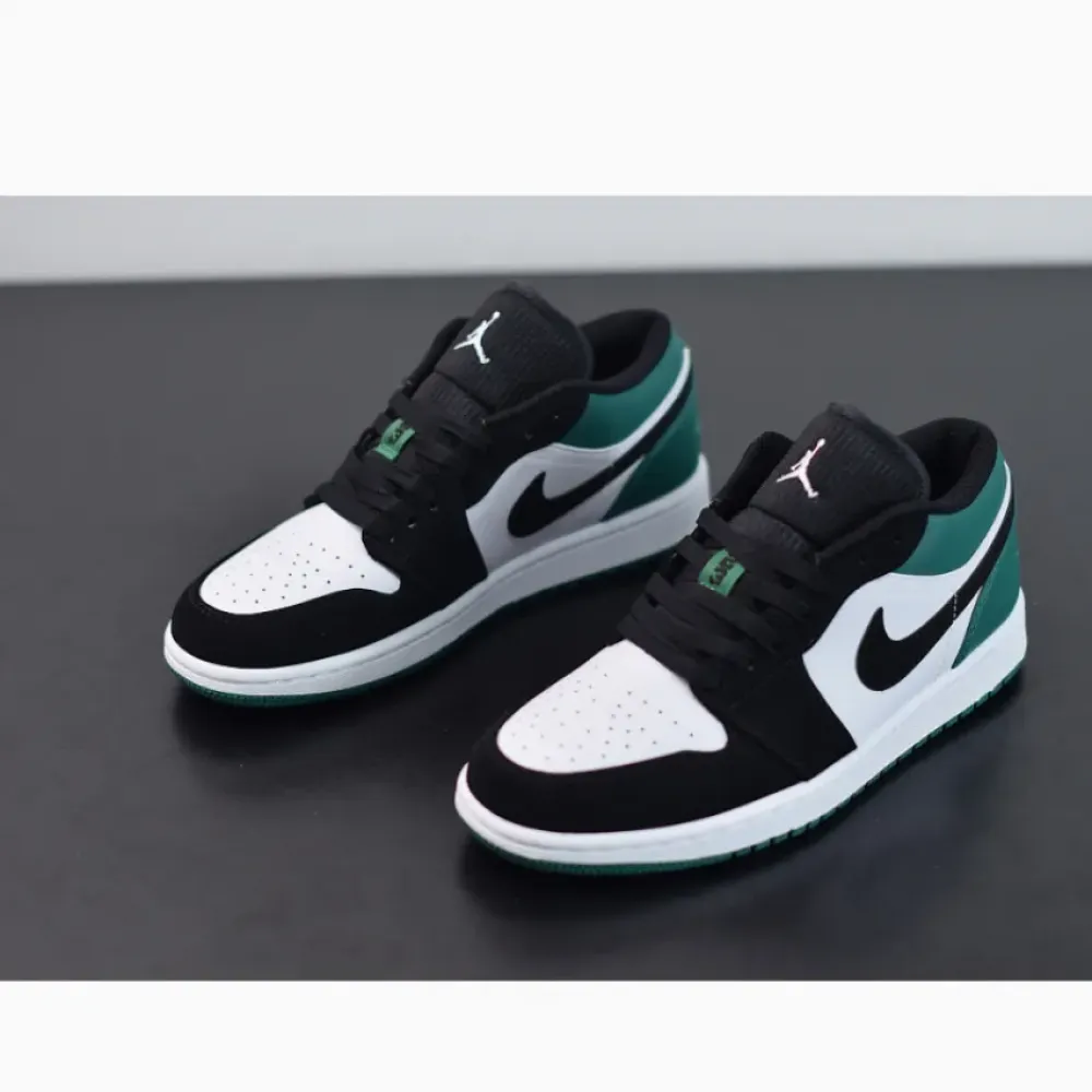 Air Jordan 1 Low White/Black-Mystic Green  553558-113