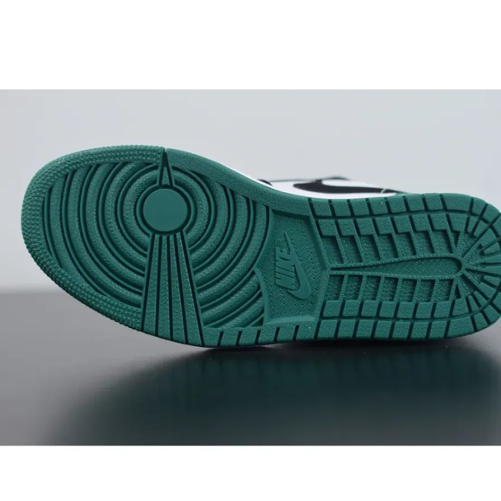 Air Jordan 1 Low White/Black-Mystic Green  553558-113