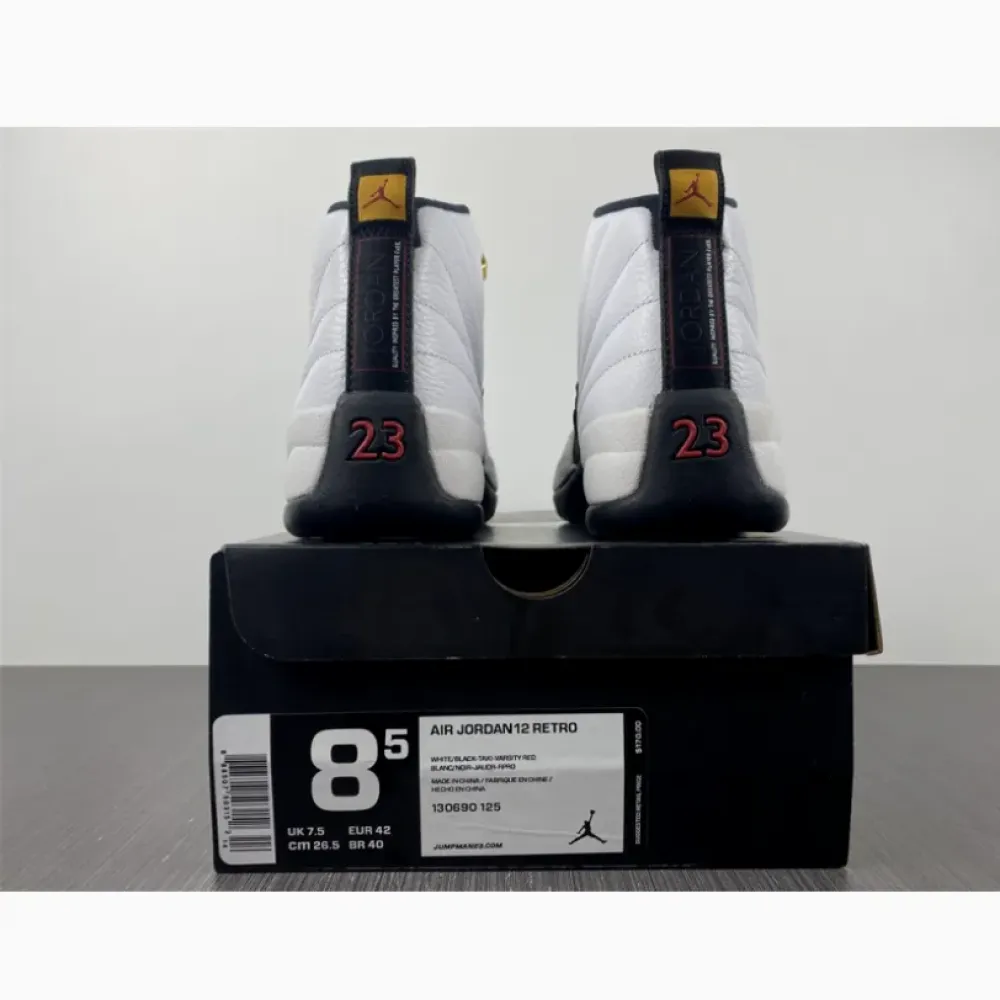 Air Jordan 12 ‘Taxi’ White/Black-Taxi-Varsity Red  130690-125