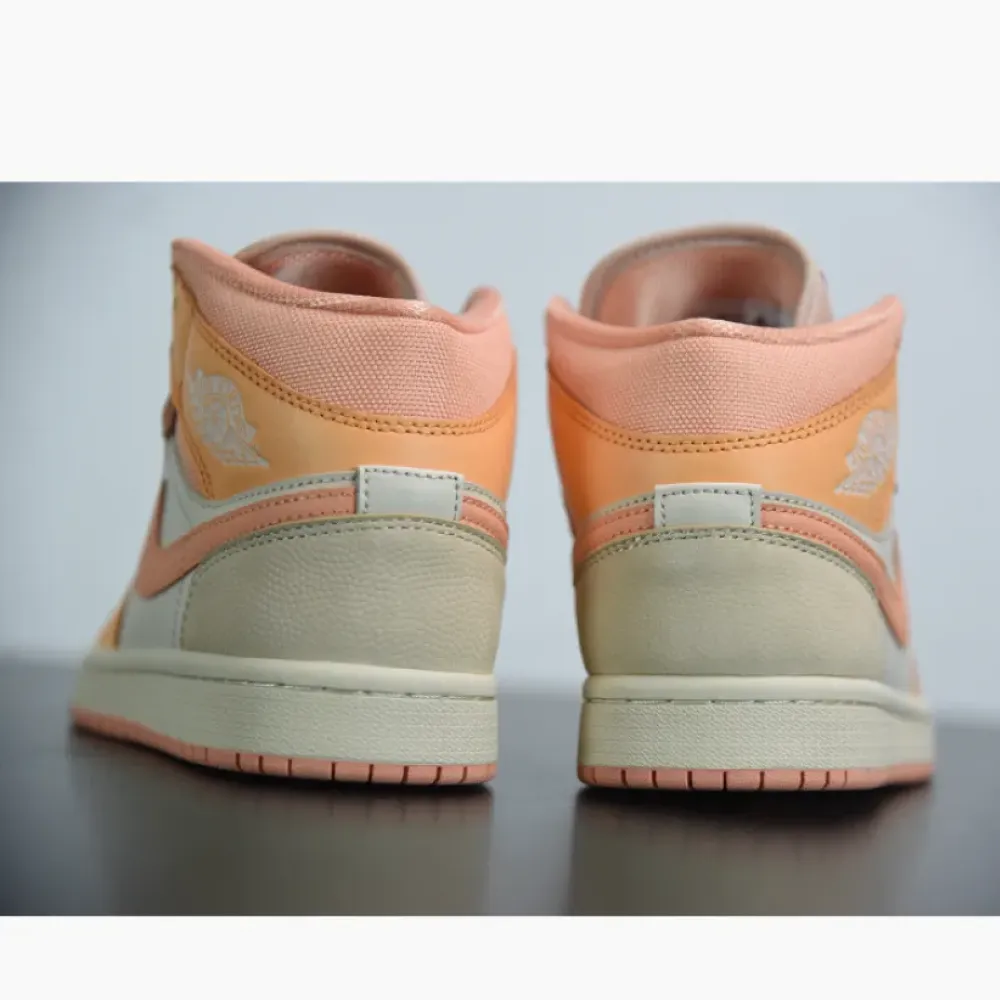 Air Jordan 1 Mid Atomic Orange/Apricot Agate-Terra Blush  DH4270-800