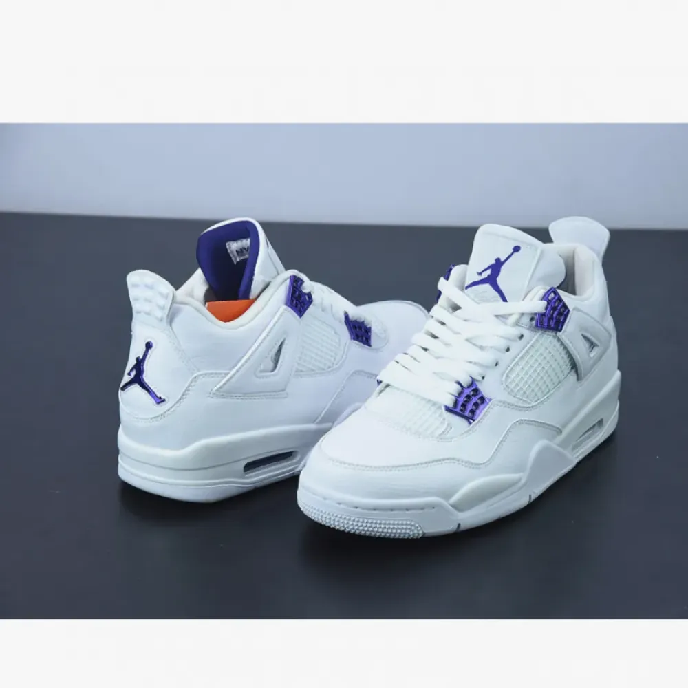 Air Jordan 4 Retro “Metallic Purple” White/Court Purple  CT8527-115