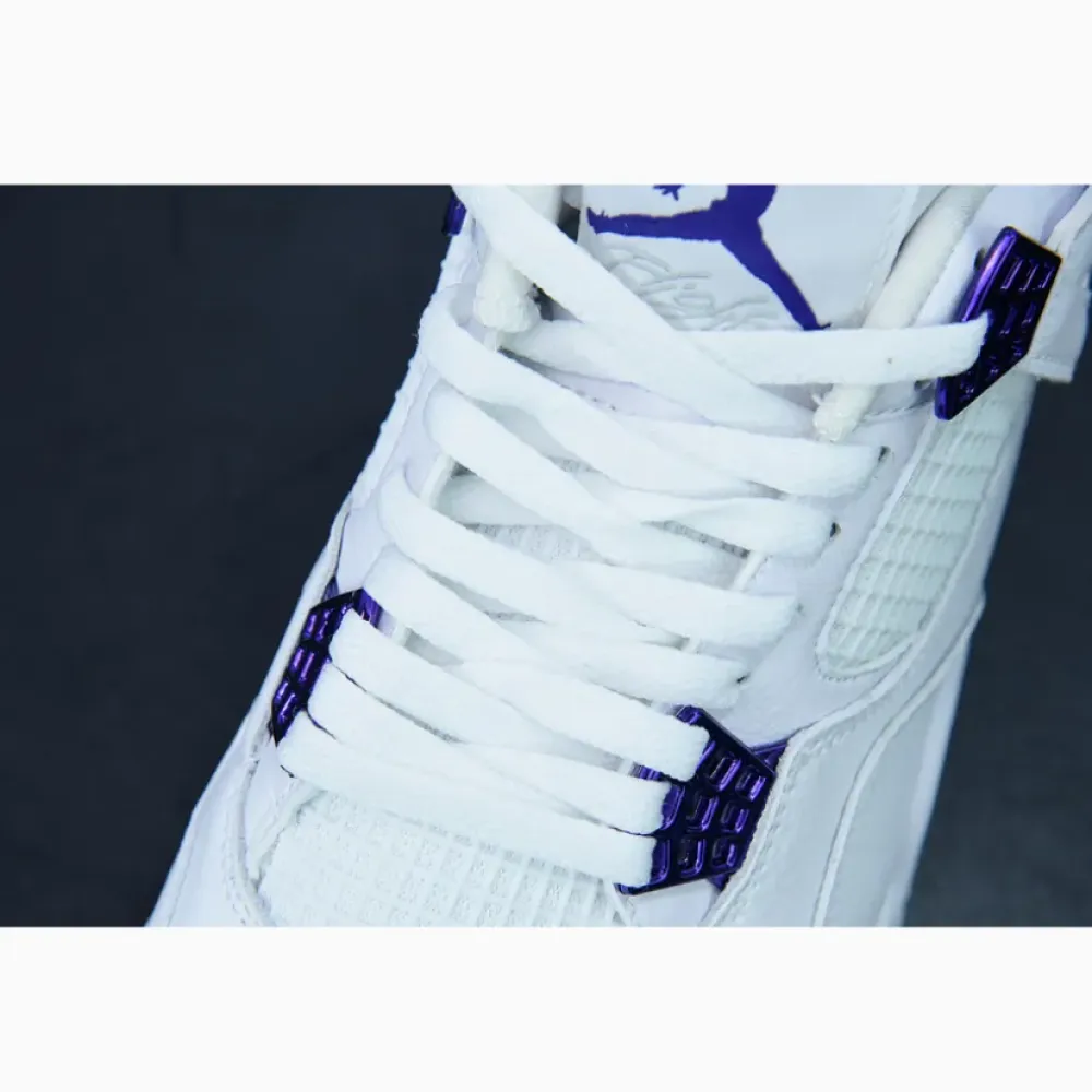 Air Jordan 4 Retro “Metallic Purple” White/Court Purple  CT8527-115