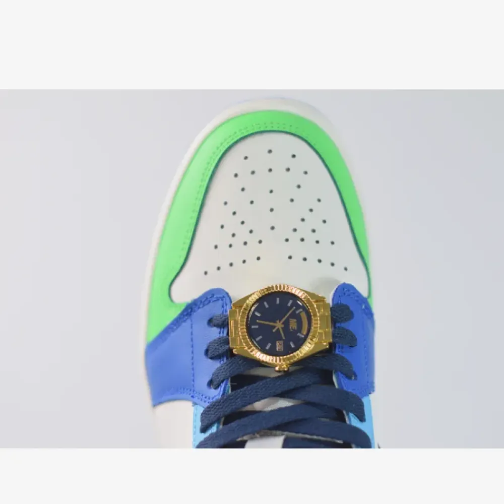 Melody Ehsani x Air Jordan 1 Mid Fearless White/Black/Half Blue/Red  CQ7629-100