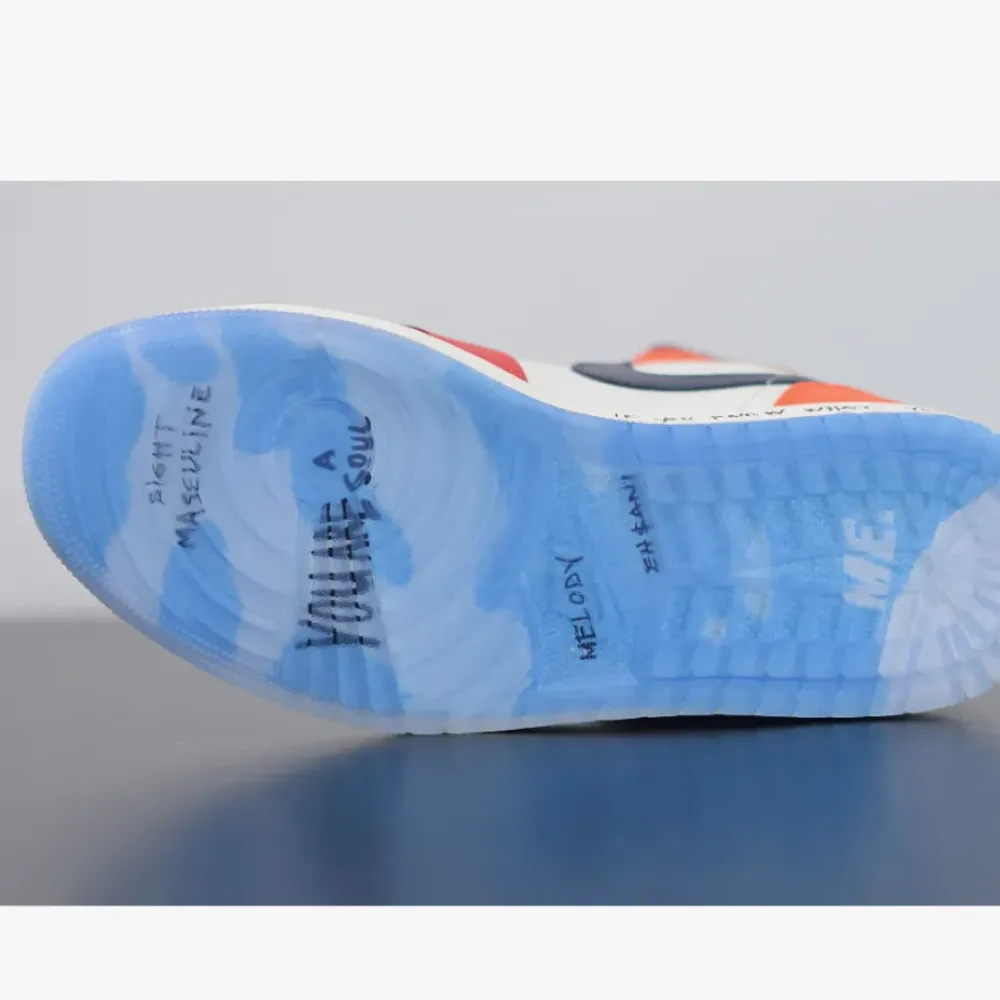 Melody Ehsani x Air Jordan 1 Mid Fearless White/Black/Half Blue/Red  CQ7629-100