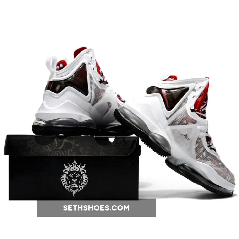 Nike LeBron 19 “Sketch” White Red Black DC9340-101