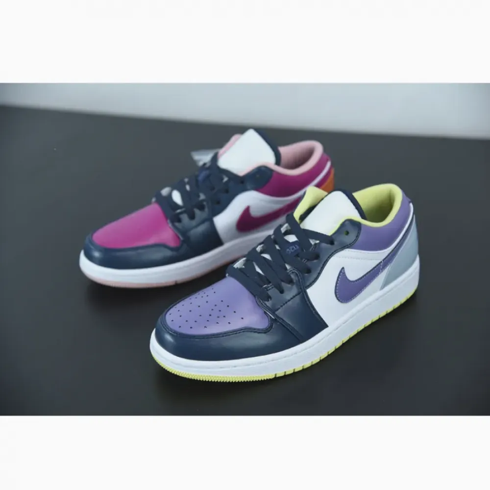Mismatched Air Jordan 1 Low Purple Magenta  DJ4342-400