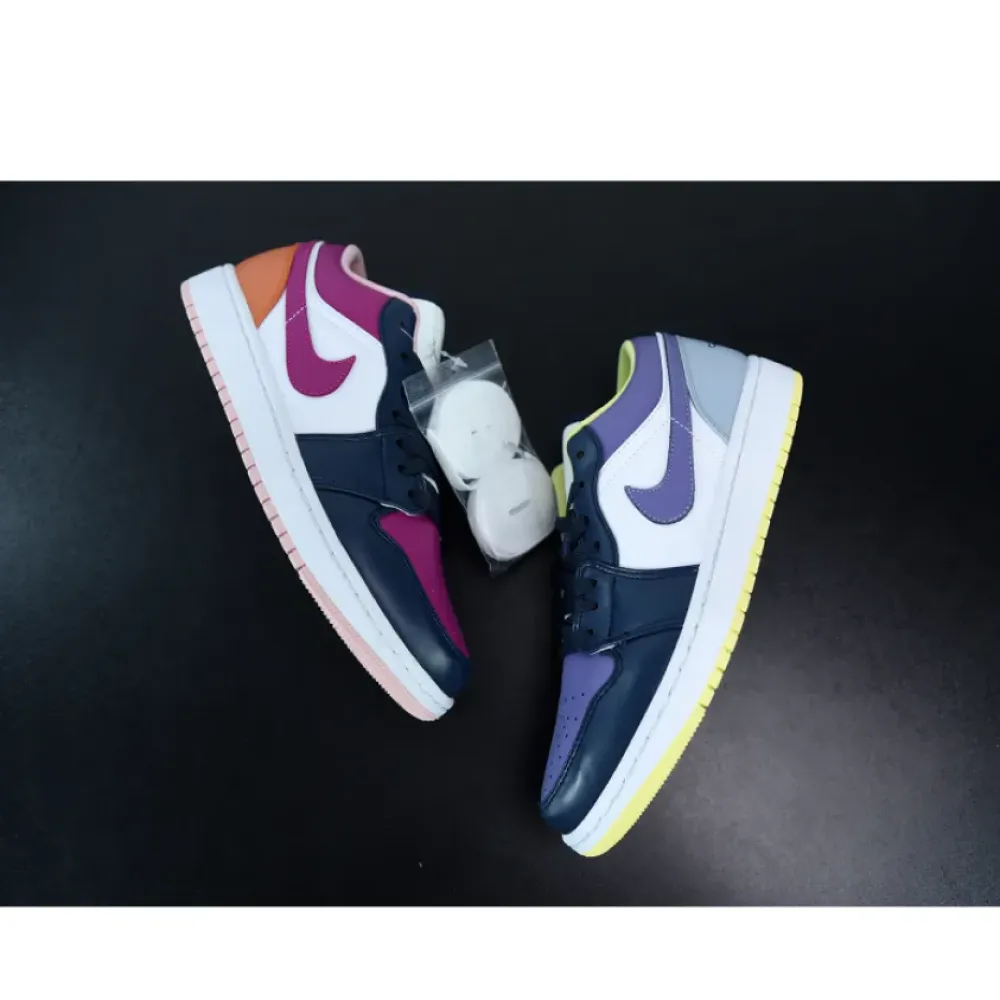 Mismatched Air Jordan 1 Low Purple Magenta  DJ4342-400