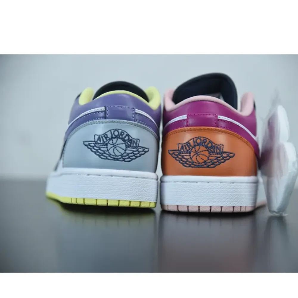 Mismatched Air Jordan 1 Low Purple Magenta  DJ4342-400