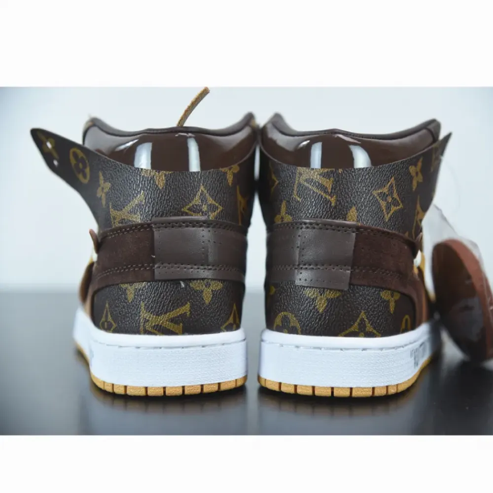 OFF–WHITE x Air Jordan 1 Custom Brown