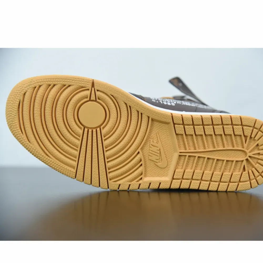 OFF–WHITE x Air Jordan 1 Custom Brown