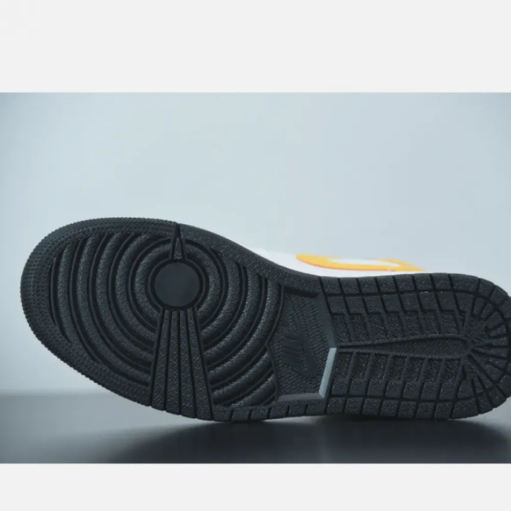 Air Jordan 1 Mid White/University Gold-Black  554724-170