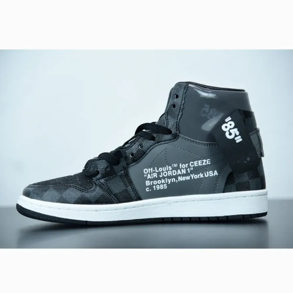 OFF–WHITE x Air Jordan 1 Custom Black by Ceeze