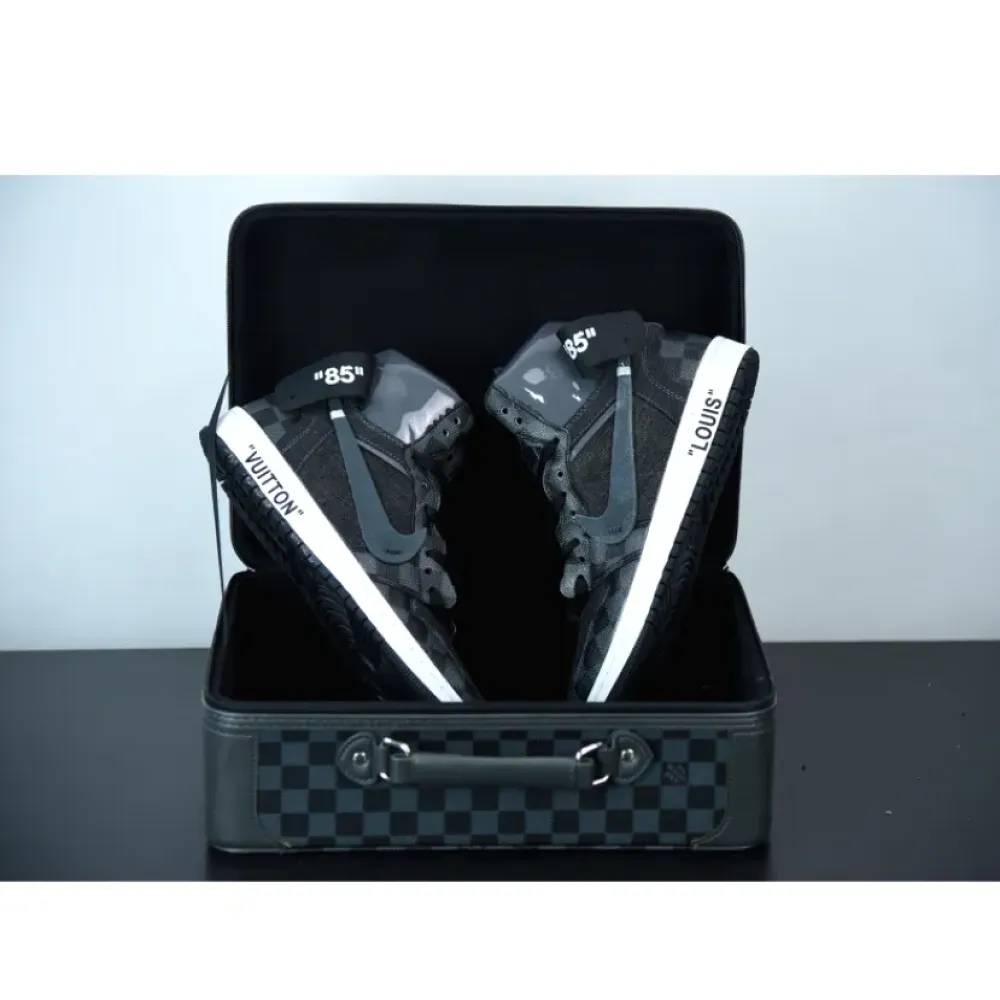 OFF–WHITE x Air Jordan 1 Custom Black by Ceeze