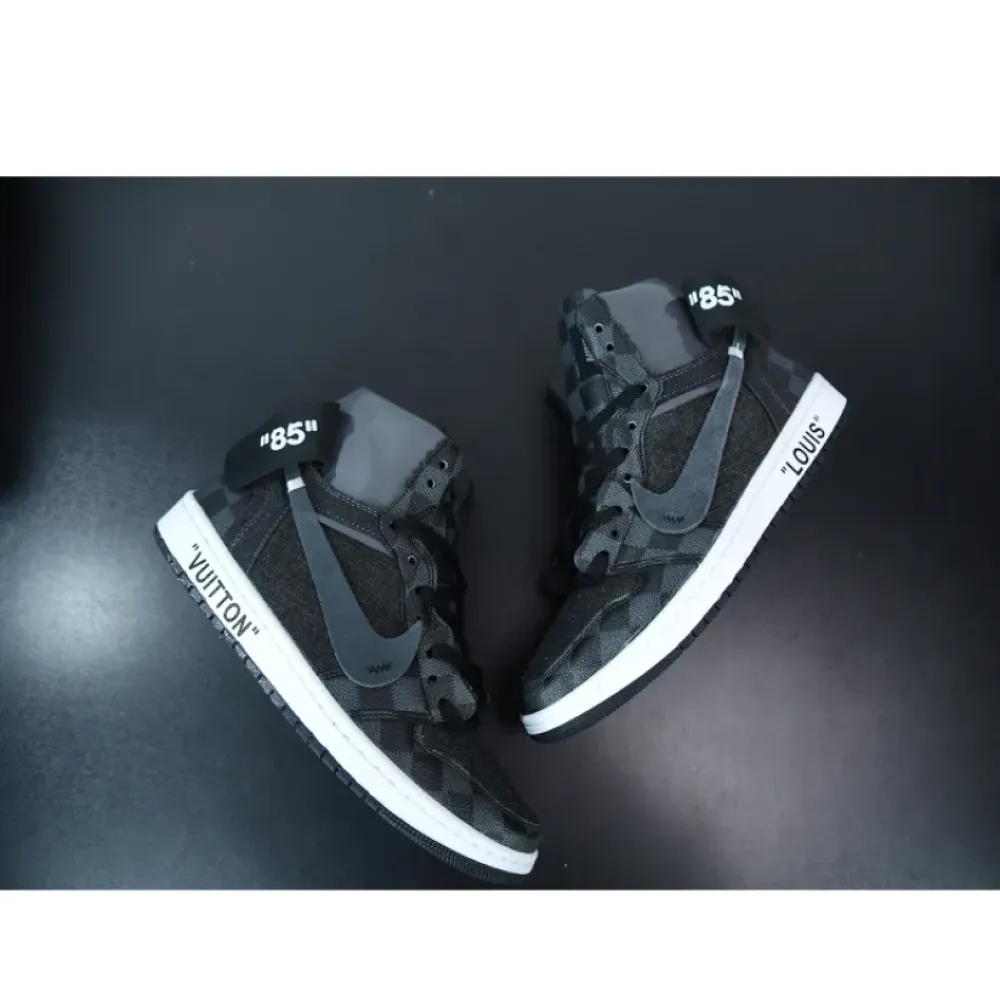 OFF–WHITE x Air Jordan 1 Custom Black by Ceeze