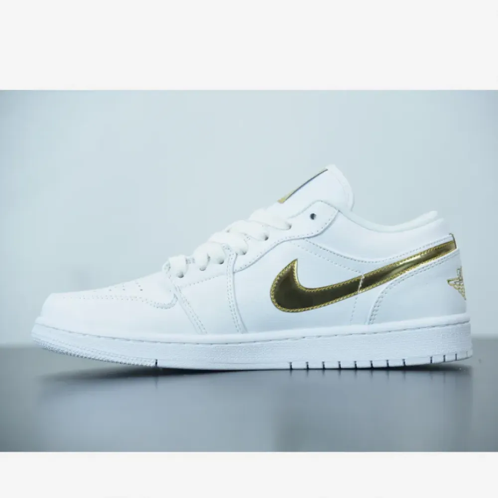 Air Jordan 1 Low White Metallic Gold  CZ4776-100