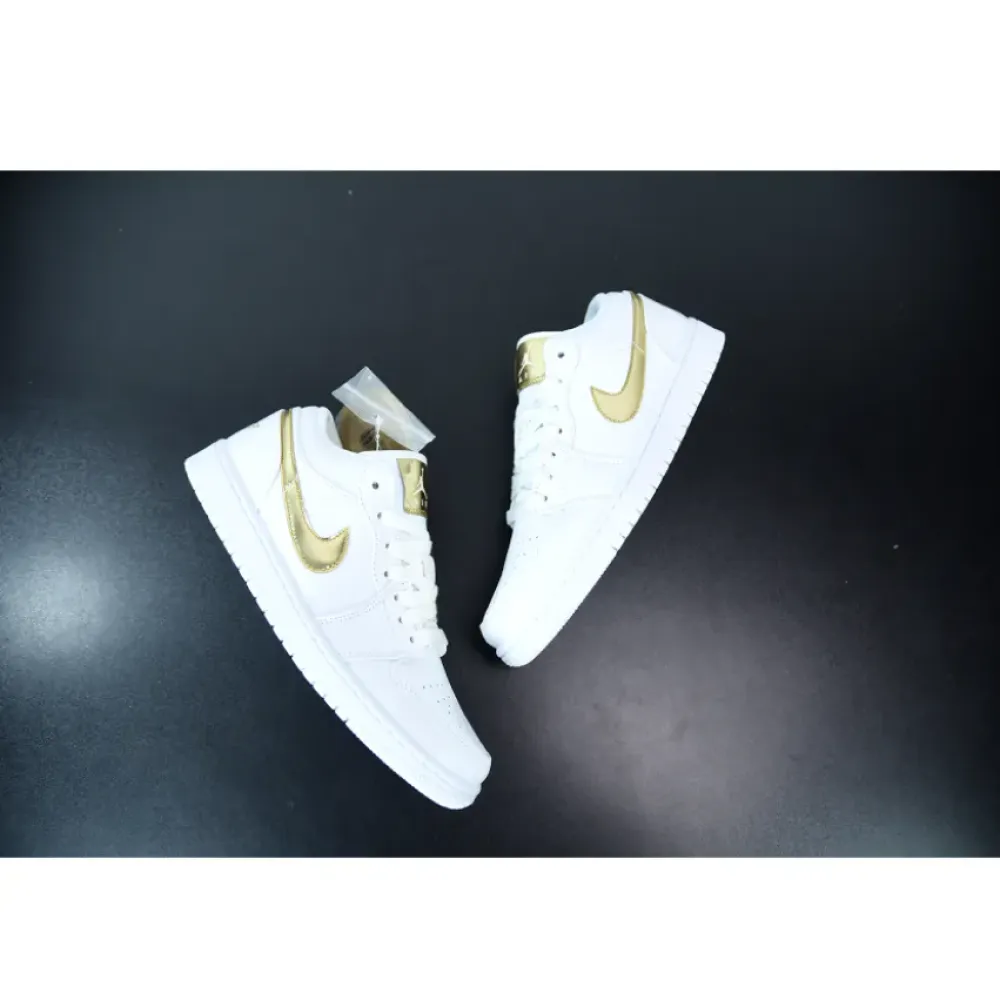 Air Jordan 1 Low White Metallic Gold  CZ4776-100
