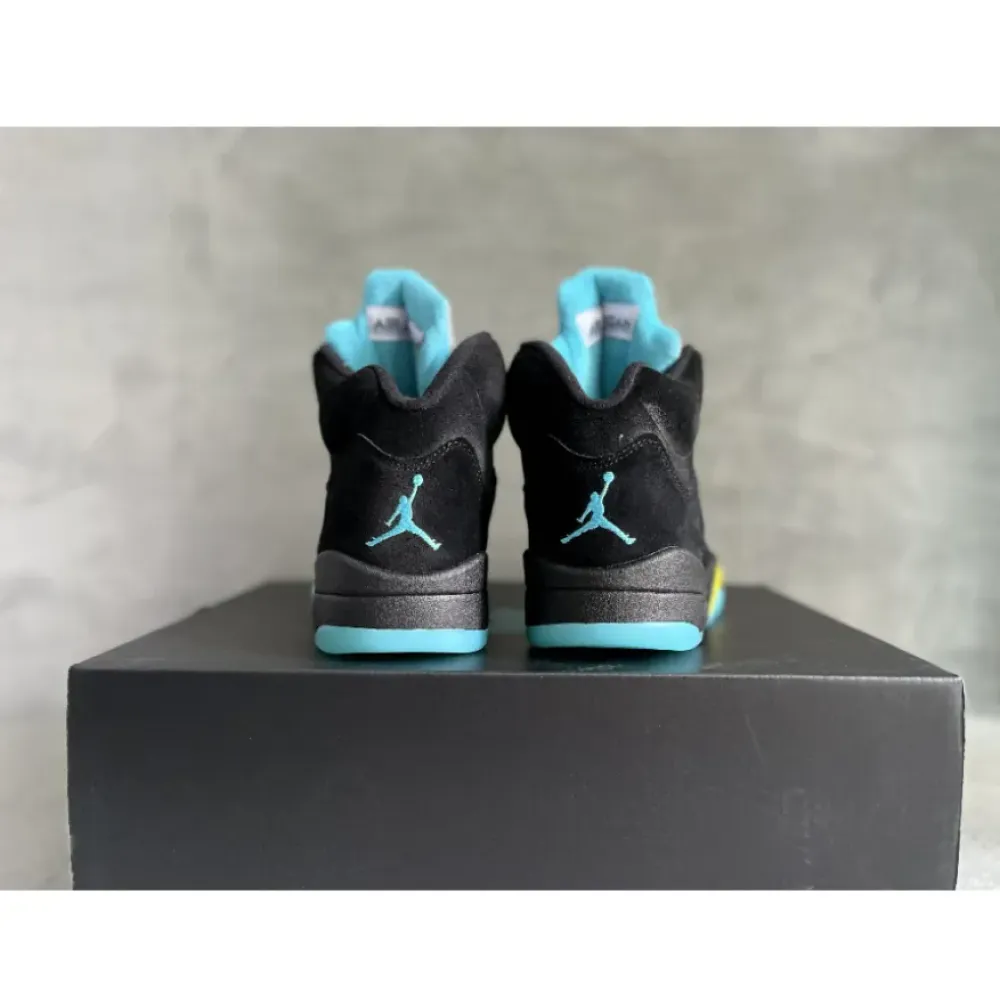 Air Jordan 5 ‘Aqua’ Black/Aquatone-Taxi  DD0587-047