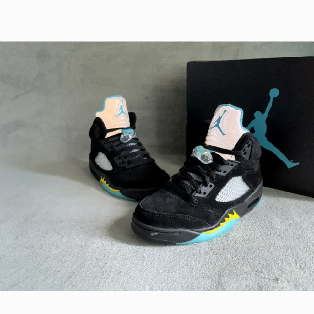 Air Jordan 5 ‘Aqua’ Black/Aquatone-Taxi  DD0587-047