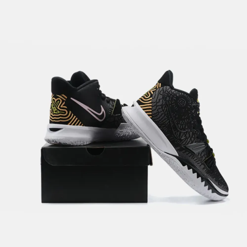 Nike Kyrie 7 ‘Embroidered Heels’ Black Yellow Pink CQ9326-005