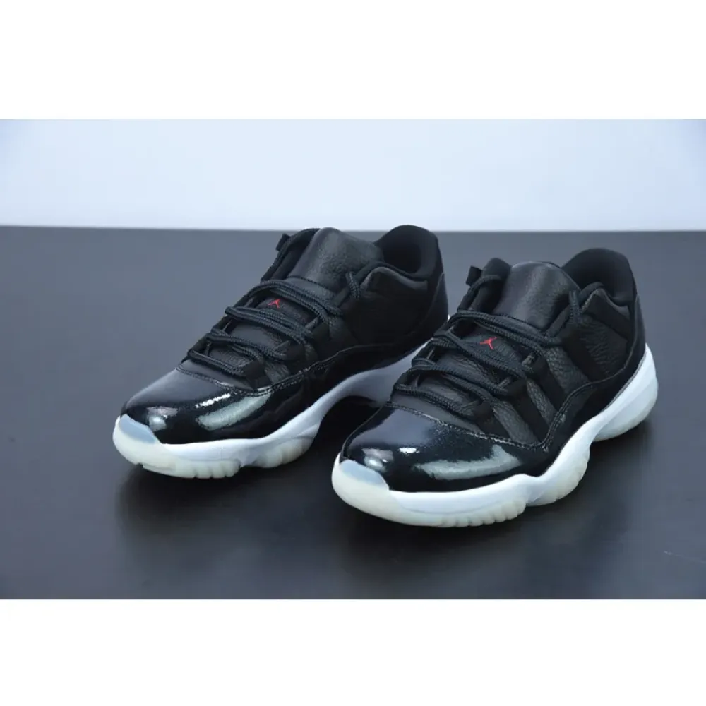 Air Jordan 11 Low “72-10” Black/Gym Red-White-Sail  AV2187-001