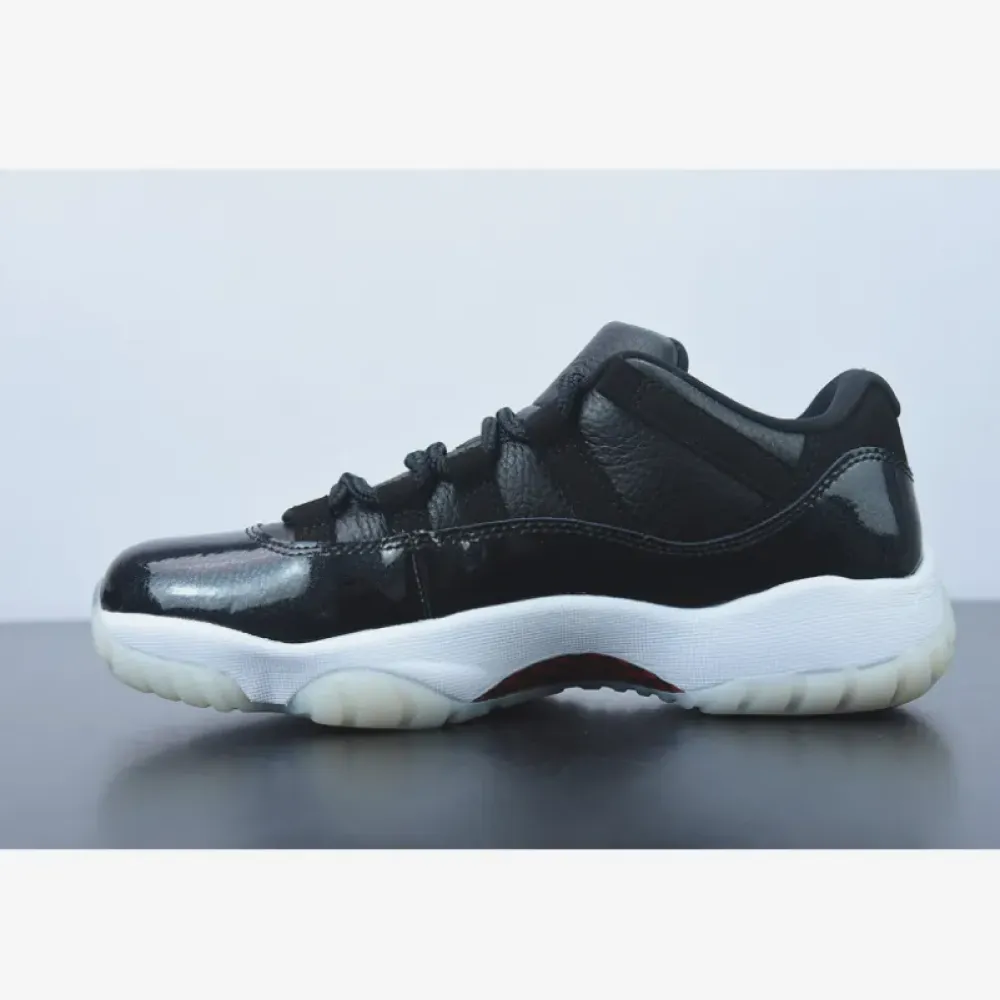 Air Jordan 11 Low “72-10” Black/Gym Red-White-Sail  AV2187-001