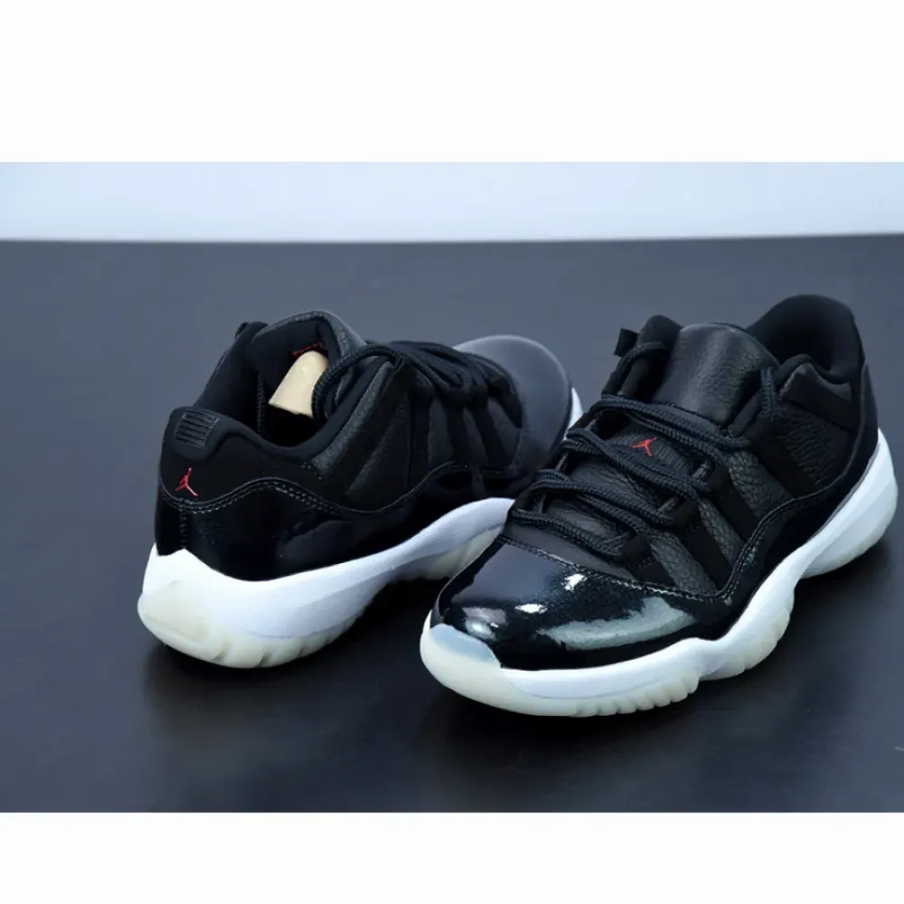 Air Jordan 11 Low “72-10” Black/Gym Red-White-Sail  AV2187-001