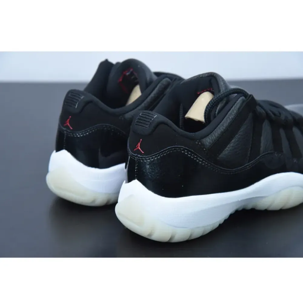 Air Jordan 11 Low “72-10” Black/Gym Red-White-Sail  AV2187-001