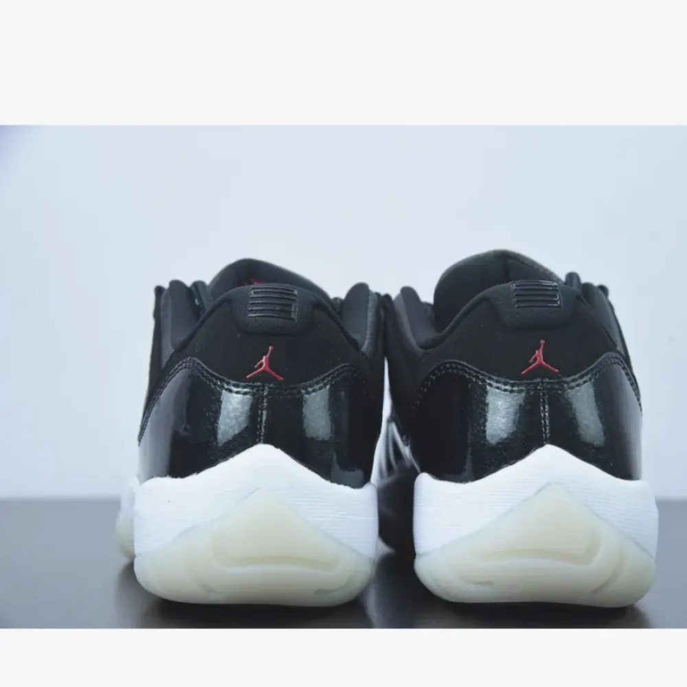 Air Jordan 11 Low “72-10” Black/Gym Red-White-Sail  AV2187-001