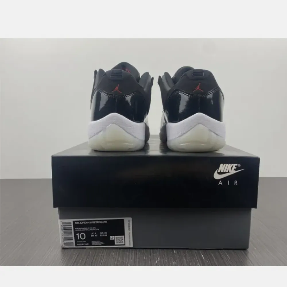 Air Jordan 11 Low “72-10” Black/Gym Red-White-Sail  AV2187-001