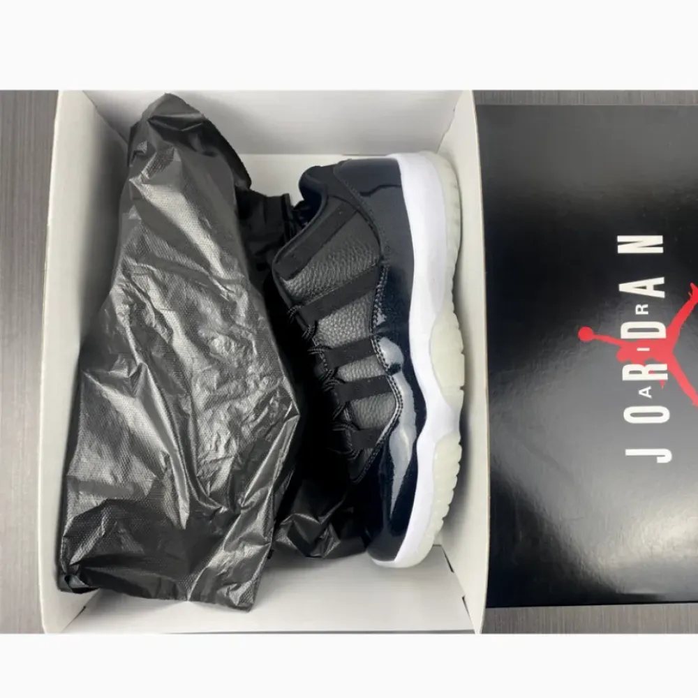 Air Jordan 11 Low “72-10” Black/Gym Red-White-Sail  AV2187-001