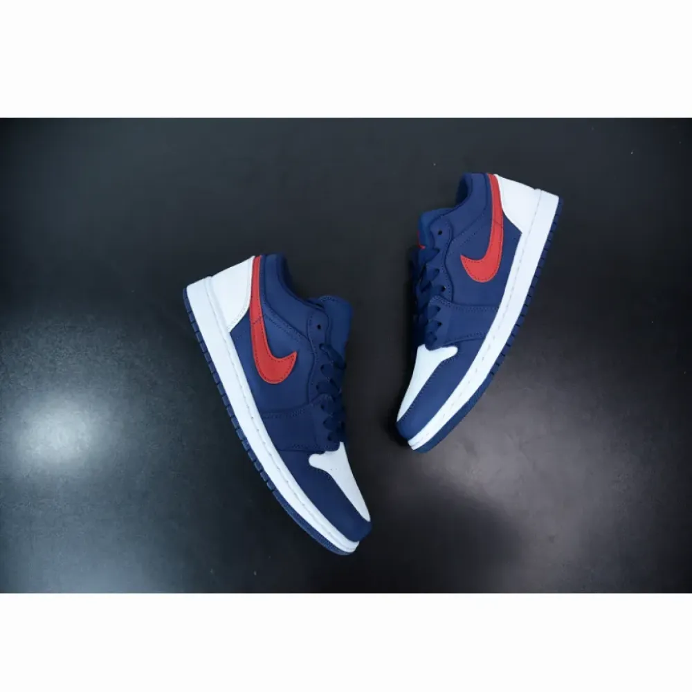 Air Jordan 1 Low ‘USA’ Navy Blue/White-Red  CZ8454-400