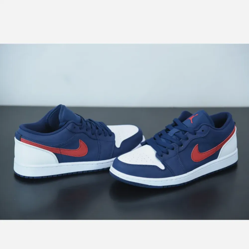 Air Jordan 1 Low ‘USA’ Navy Blue/White-Red  CZ8454-400