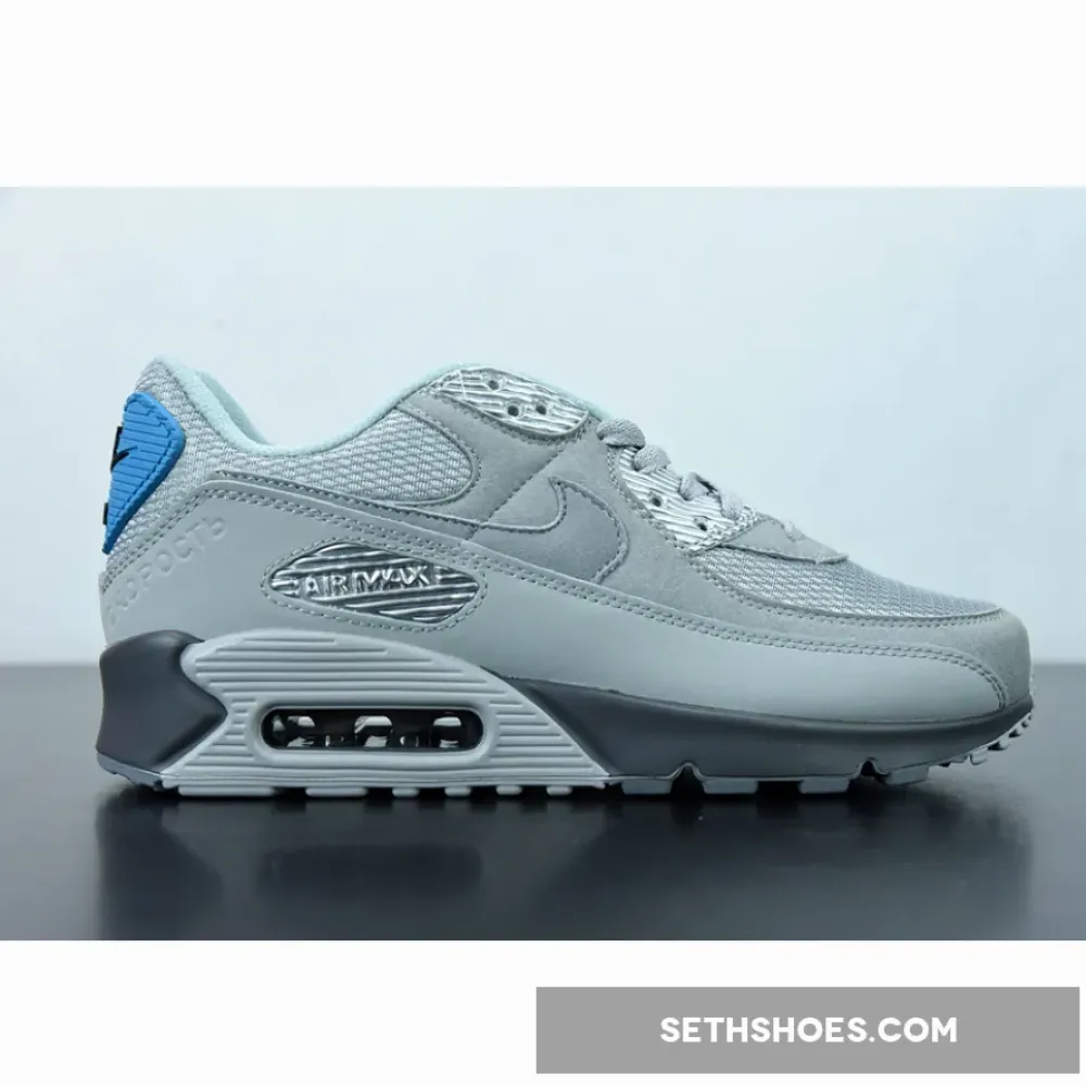 Nike Air Max 90 “Moscow” Smoke Grey/Infrared-Laser Blue DC4466-001