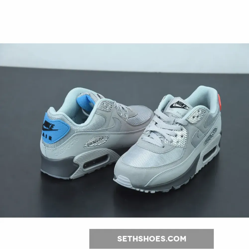 Nike Air Max 90 “Moscow” Smoke Grey/Infrared-Laser Blue DC4466-001