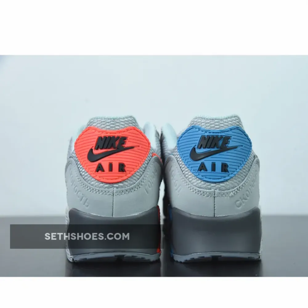 Nike Air Max 90 “Moscow” Smoke Grey/Infrared-Laser Blue DC4466-001