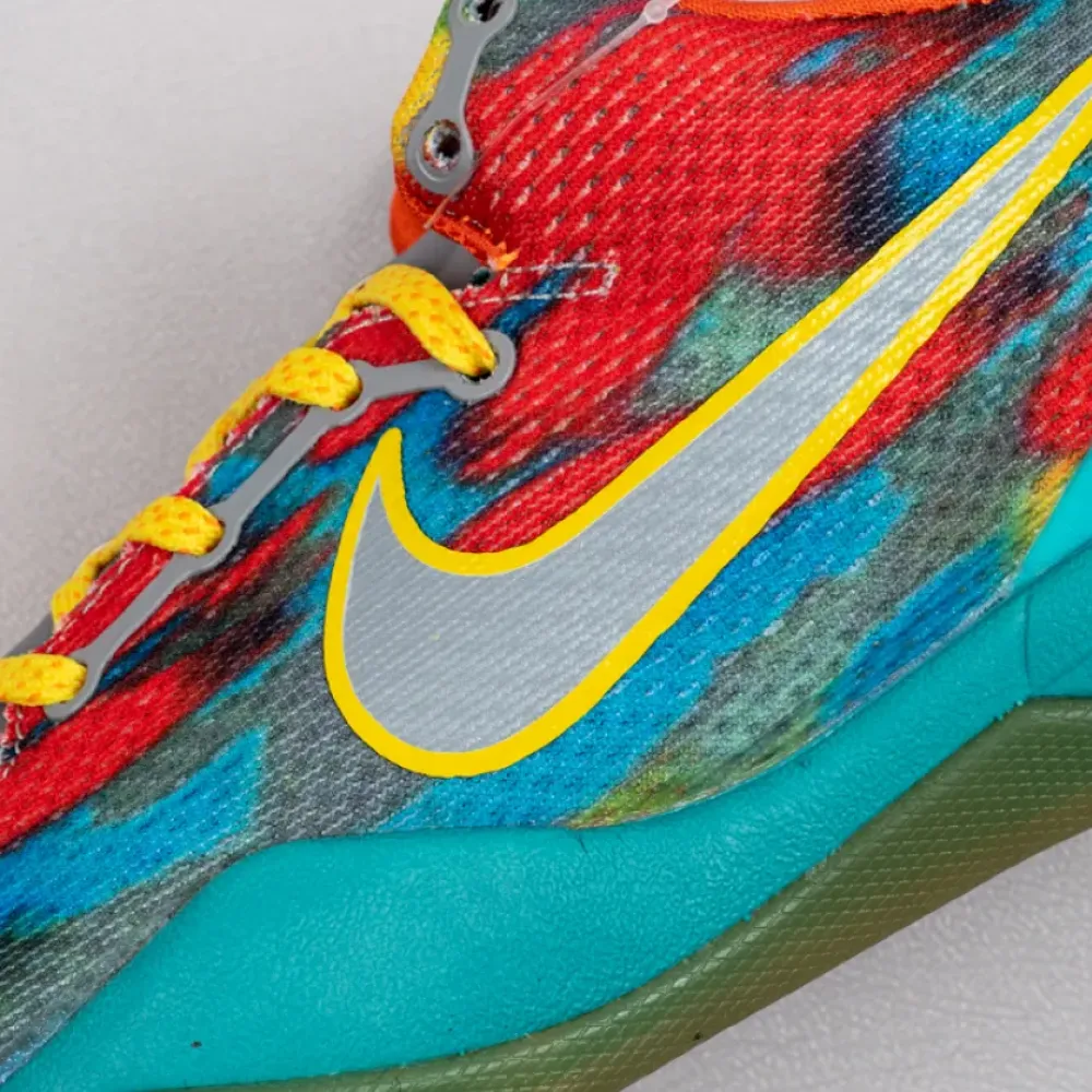 Nike Kobe 8 System ‘Venice Beach’ Grey/Metallic Silver-Tour Yellow  555286-002